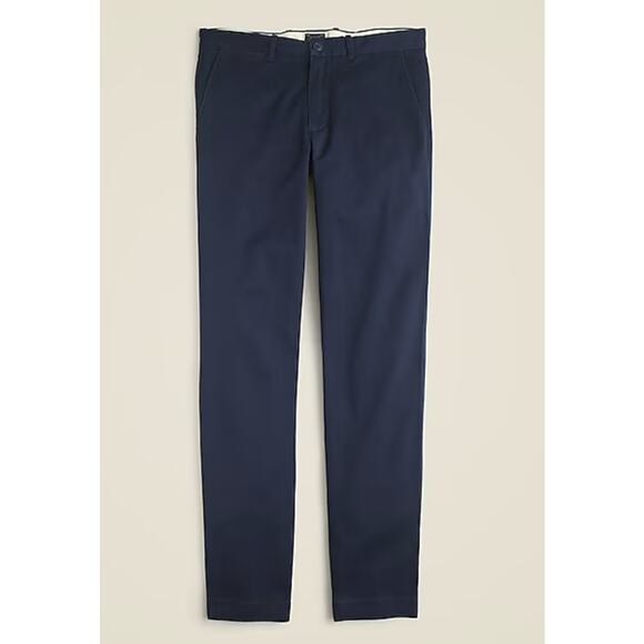 J.Crew 770 Straight-Fit Core Stretch Chino Pants Mens W36 L32 Blue AR886 Twill - Picture 3 of 9